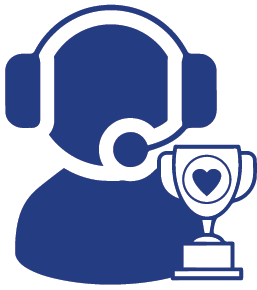 headset avatar with trophy that has heart on