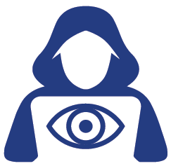hacker with all seeing eye
